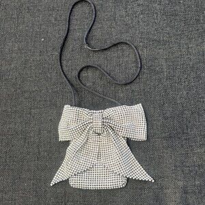 LOEFFLER RANDALL Sparkling Rhinestone Bow Crossbody Bag